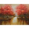 Crestview Collection 48 x 36 in. Red Divide Wall Art, CVTOP1990 -Crestview Collection sale 1423446