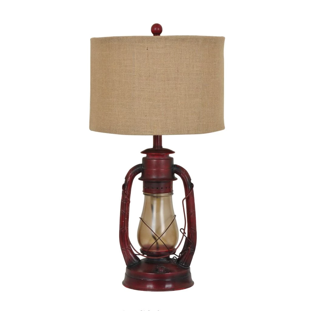 Crestview Collection Lauren Rust Finish Vintage Table Lamp, Red, CVABS965 3 Crestview Collection Lauren Rust Finish Vintage Table Lamp, Red, CVABS965