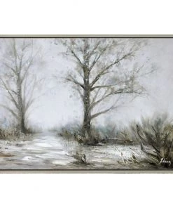 Crestview Collection 47 x 31 in. Winter Framed Hand-Painted Canvas Wall Art, CVTOP2469