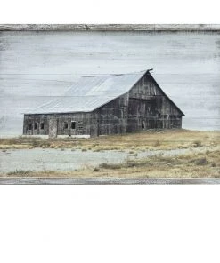 Crestview Collection Macs Barn Wood Print In Rustic Frame, 30 in. x 20 in. x 1.5 in., CVTOP2607