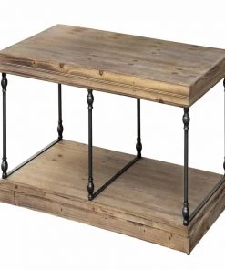 Crestview Collection La Salle Metal And Wood Cocktail Table, CVFZR1908