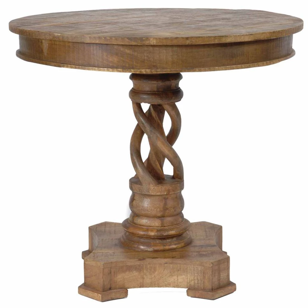 Crestview Collection Bengal Manor Mango Wood Twist Accent Table, CVFNR308 4 Crestview Collection Bengal Manor Mango Wood Twist Accent Table, CVFNR308 - Image 2
