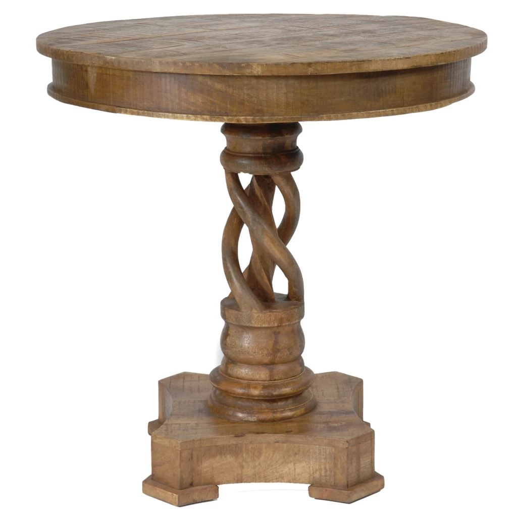 Crestview Collection Bengal Manor Mango Wood Twist Accent Table, CVFNR308 5 Crestview Collection Bengal Manor Mango Wood Twist Accent Table, CVFNR308 - Image 3