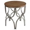 Crestview Collection Bengal Manor Mango Wood and Steel Round End Table, CVFNR364 -Crestview Collection sale 1667815