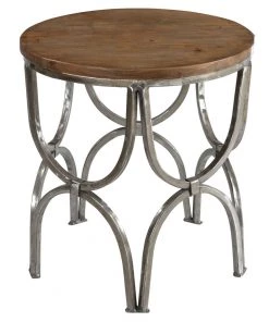 Crestview Collection Bengal Manor Mango Wood and Steel Round End Table, CVFNR364 -Crestview Collection sale 1667815 A2