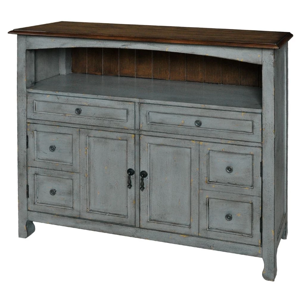 Crestview Collection Bedford 2-Drawer/2-Door Sage Cabinet with Wood Top, CVFZR1887 5 Crestview Collection Bedford 2-Drawer/2-Door Sage Cabinet with Wood Top, CVFZR1887 - Image 3