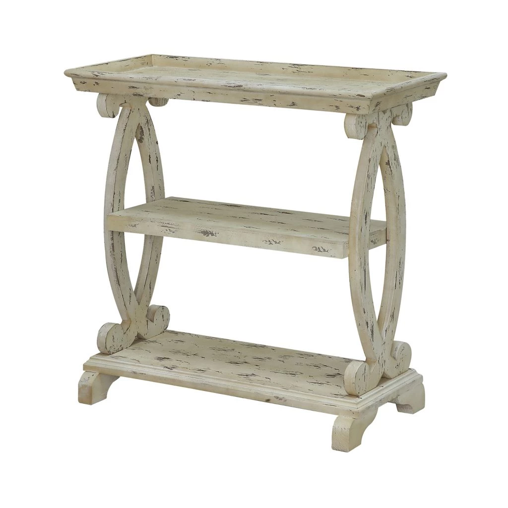 Crestview Collection Newport Distressed Shaped Console Table, CVFZR1538 3 Crestview Collection Newport Distressed Shaped Console Table, CVFZR1538