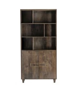 Crestview Collection Belle Meade 2-Door Mango Wood Tall Cabinet and Bookshelf, CVFNR5095 -Crestview Collection sale 1667836 A2