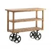 Crestview Collection Bengal Manor Mango Wood Industrial Cart, CVFNR302 2 Crestview Collection Bengal Manor Mango Wood Industrial Cart, CVFNR302 -Crestview Collection sale 1667842