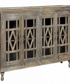 Crestview Collection Bengal Manor Mango Wood Wash 4 Door Sideboard, CVFNR492 -Crestview Collection sale 1667844 A2