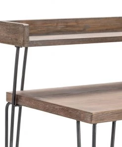 Crestview Collection Cody 2-Tier Wood and Metal Desk, CVFZR4580