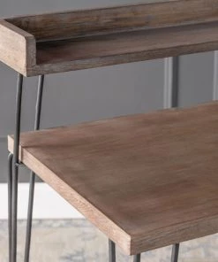 Crestview Collection Cody 2-Tier Wood and Metal Desk, CVFZR4580 -Crestview Collection sale 1667851 A4