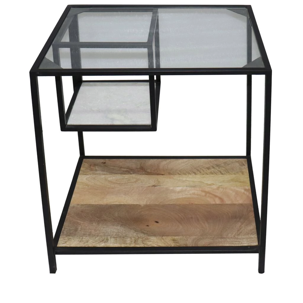 Crestview Collection Downing Mixed Material Chairside Table, CVFNR5003 3 Crestview Collection Downing Mixed Material Chairside Table, CVFNR5003