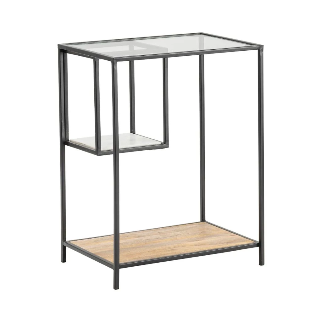 Crestview Collection Downing Mixed Material Chairside Table, CVFNR5003 5 Crestview Collection Downing Mixed Material Chairside Table, CVFNR5003 - Image 3