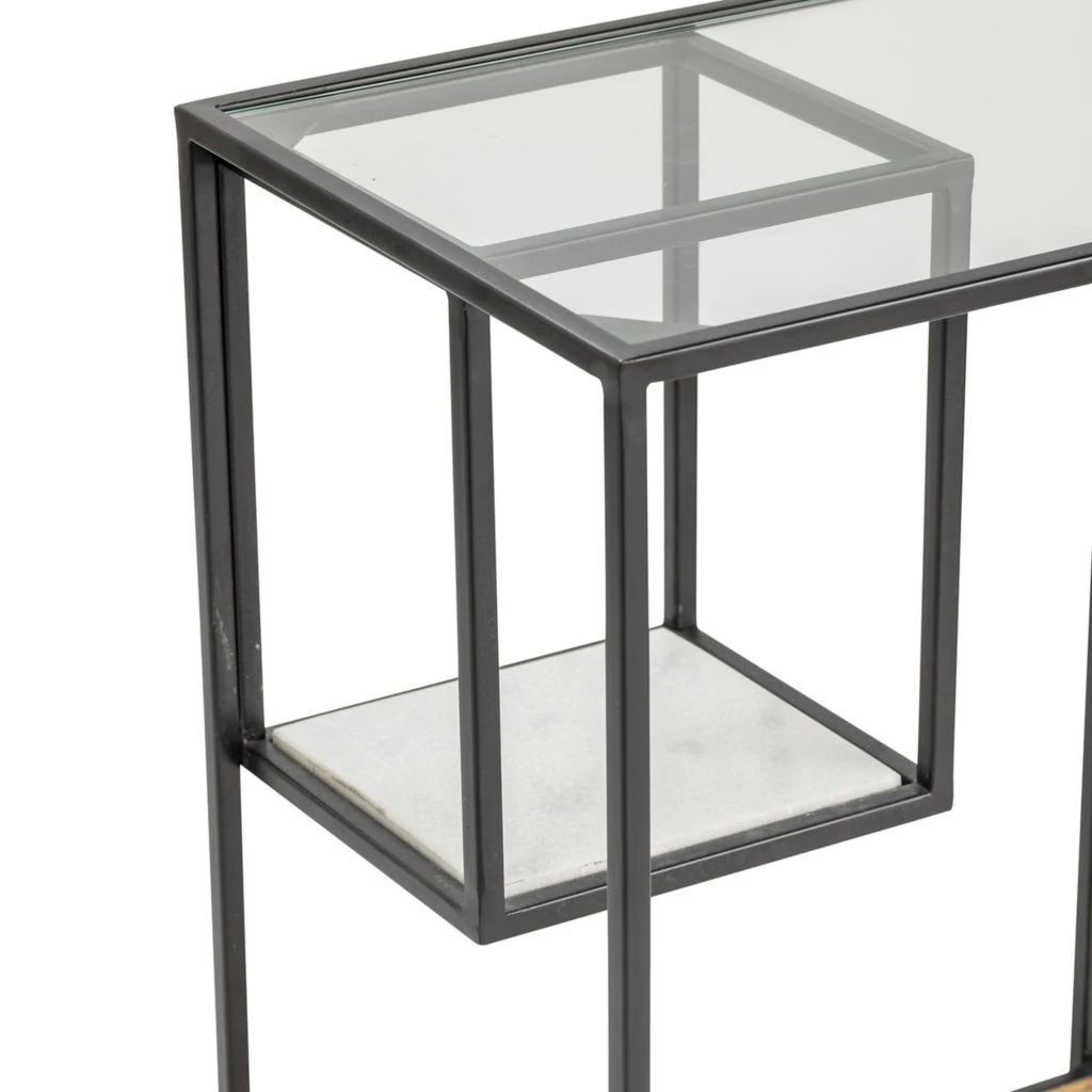 Crestview Collection Downing Mixed Material Chairside Table, CVFNR5003 6 Crestview Collection Downing Mixed Material Chairside Table, CVFNR5003 - Image 4