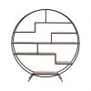 Crestview Collection Accord Round Metal and Wood Etagere, CVFNR5055 -Crestview Collection sale 1678355