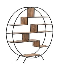 Crestview Collection Accord Round Metal and Wood Etagere, CVFNR5055 -Crestview Collection sale 1678355 A2