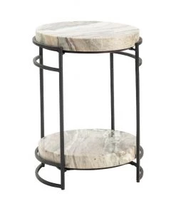 Crestview Collection Harvey Marble Side Table, CVFNR5071