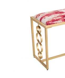 Crestview Collection Paragon Metal and Upholstered Seat Bench, 48 x 14 x 21 in., CVFNR5081 -Crestview Collection sale 1678372 A3