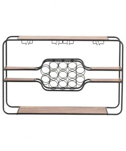 Crestview Collection Napa Wine Rack Console Table, 52 x 15 x 33 in., CVFNR5083