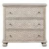Crestview Collection Hawthorne Estate 3-Drawer Fretwork Pattern Chest, 38 x 15 x 36 in., CVFVR8010 -Crestview Collection sale 1678414