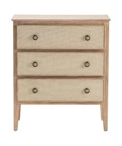 Crestview Collection Hawthorne Estate 3 Linen Drawer Chest in a Sand Finish, 32 x 18 x 37 in., CVFVR8050