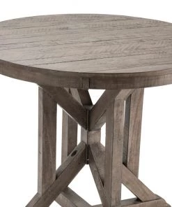 Crestview Collection Pembroke Plantation Distressed Wood Accent Table, 36 x 36 x 30 in., CVFVR8117 -Crestview Collection sale 1678426 A2