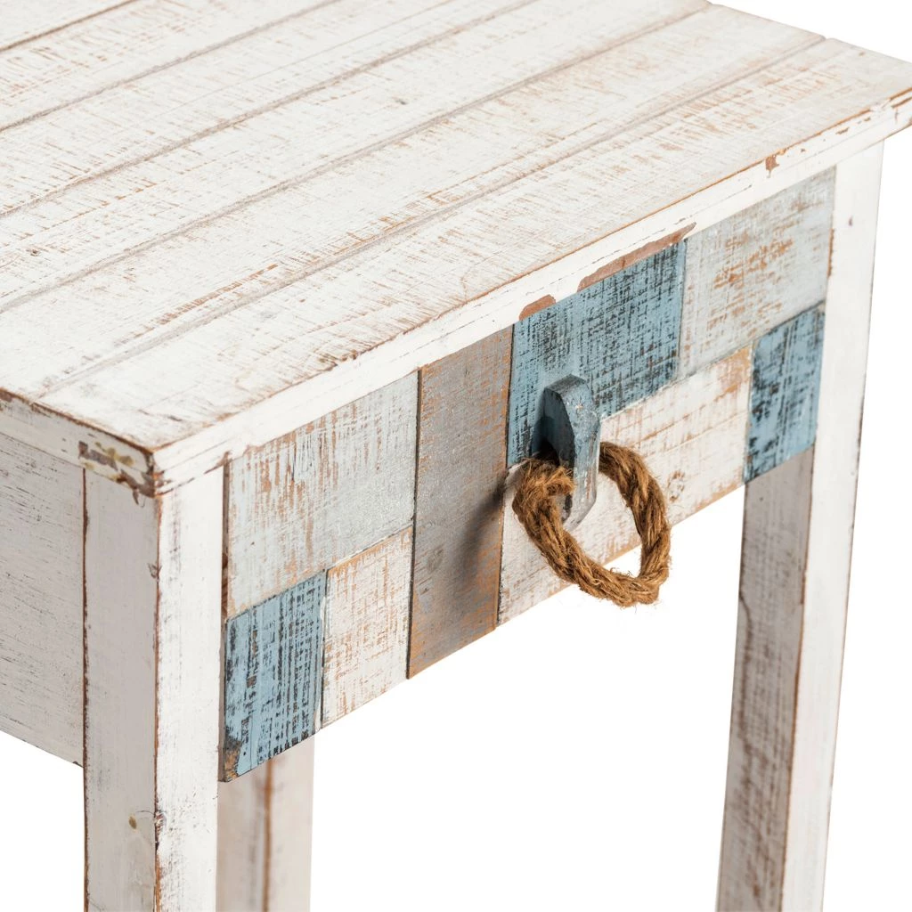 Crestview Collection South Shore Nautical Patchwork 1 Drawer Accent Table, CVFZR3561 6 Crestview Collection South Shore Nautical Patchwork 1 Drawer Accent Table, CVFZR3561 - Image 4