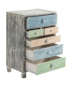 Crestview Collection Key West Driftwood and Nautical 6 Drawer Chest, CVFZR3593 -Crestview Collection sale 1678497 A3