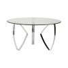 Crestview Collection Hollywood Nickel Tri Leg Round Cocktail Table, CVFZR4010
