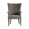 Crestview Collection Seville Grey Upholsted Button Tufted Wingback Chair, CVFZR4503