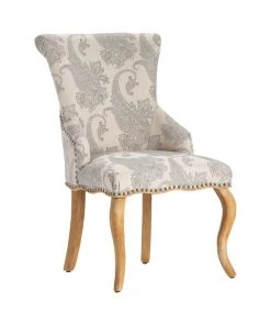 Crestview Collection Danielle Paisley Upholstered Accent Chair with Distressed Wood Legs, CVFZR4520 -Crestview Collection sale 1678515 A1