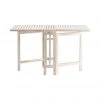 Crestview Collection Savannah White Wash Gate Leg Small Folding Dining Table, CVFZR5068