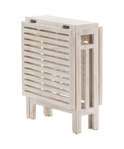 Crestview Collection Savannah White Wash Gate Leg Small Folding Dining Table, CVFZR5068 -Crestview Collection sale 1678542 A3