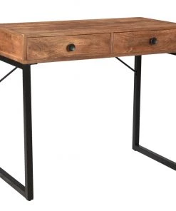 Crestview Collection Josiah Wood and Metal Desk, EVFNR1151