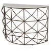 Crestview Collection Raina Marble and Metal Half Round Console, EVFNR1146 -Crestview Collection sale 1678602