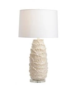 Crestview Collection Kailani Cream Ceramic Table Lamp, 32.75 in. H, CVAP2490