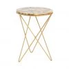 Crestview Collection White and Gold Agate Top Side Table, CVFNR835 -Crestview Collection sale 1712753