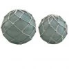 Crestview Collection Fisher Buoy Decorations Wrapped with Bleached Rope, Set of 2 -Crestview Collection sale 1712787