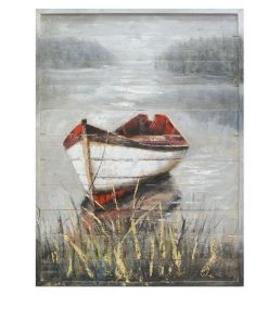 Crestview Collection Lets Go 36 in. x 48 in. Framed Painting On Wood Panel, CVTOP2332
