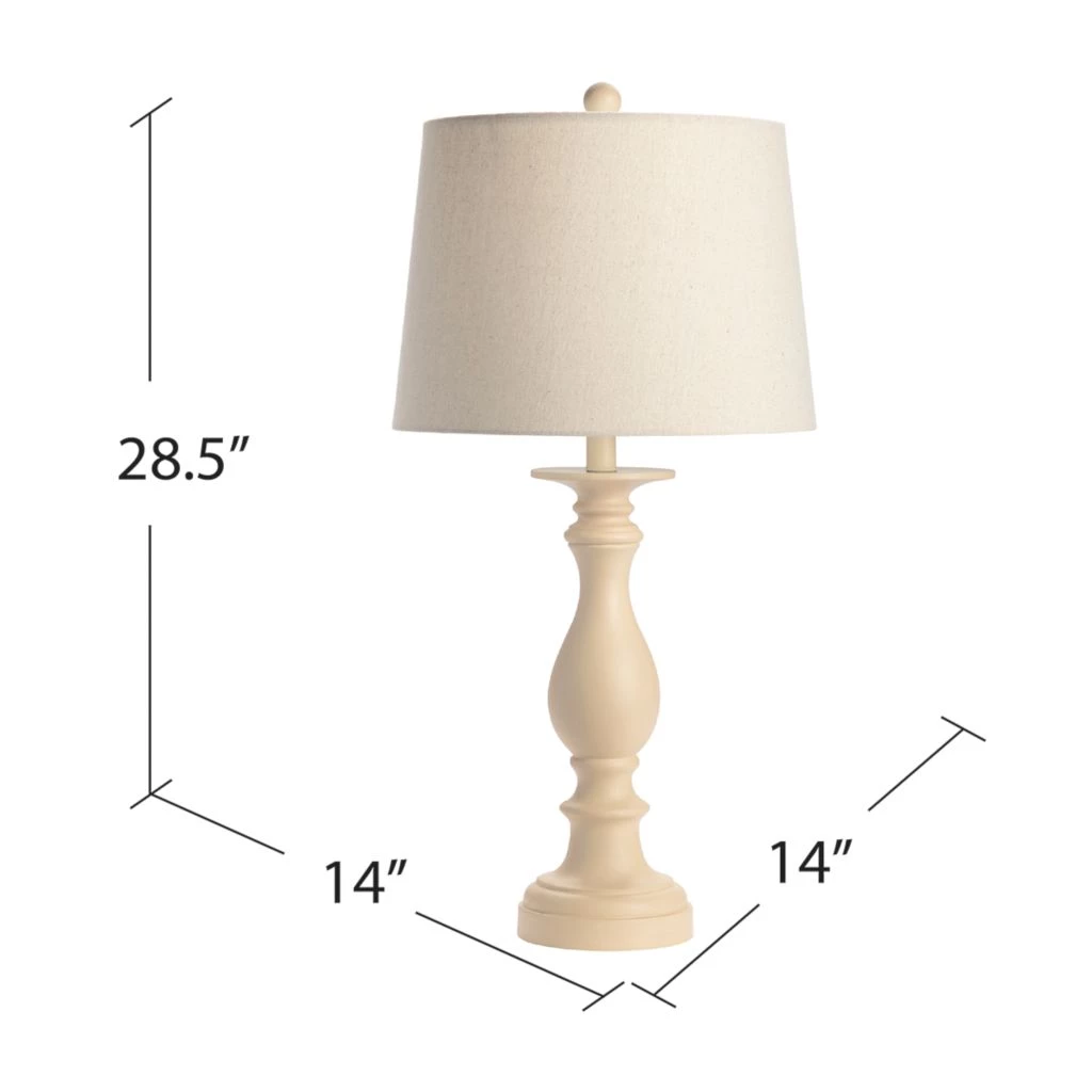 Crestview Collection Cream Antique Resin Table Lamp 6 Crestview Collection Cream Antique Resin Table Lamp - Image 4