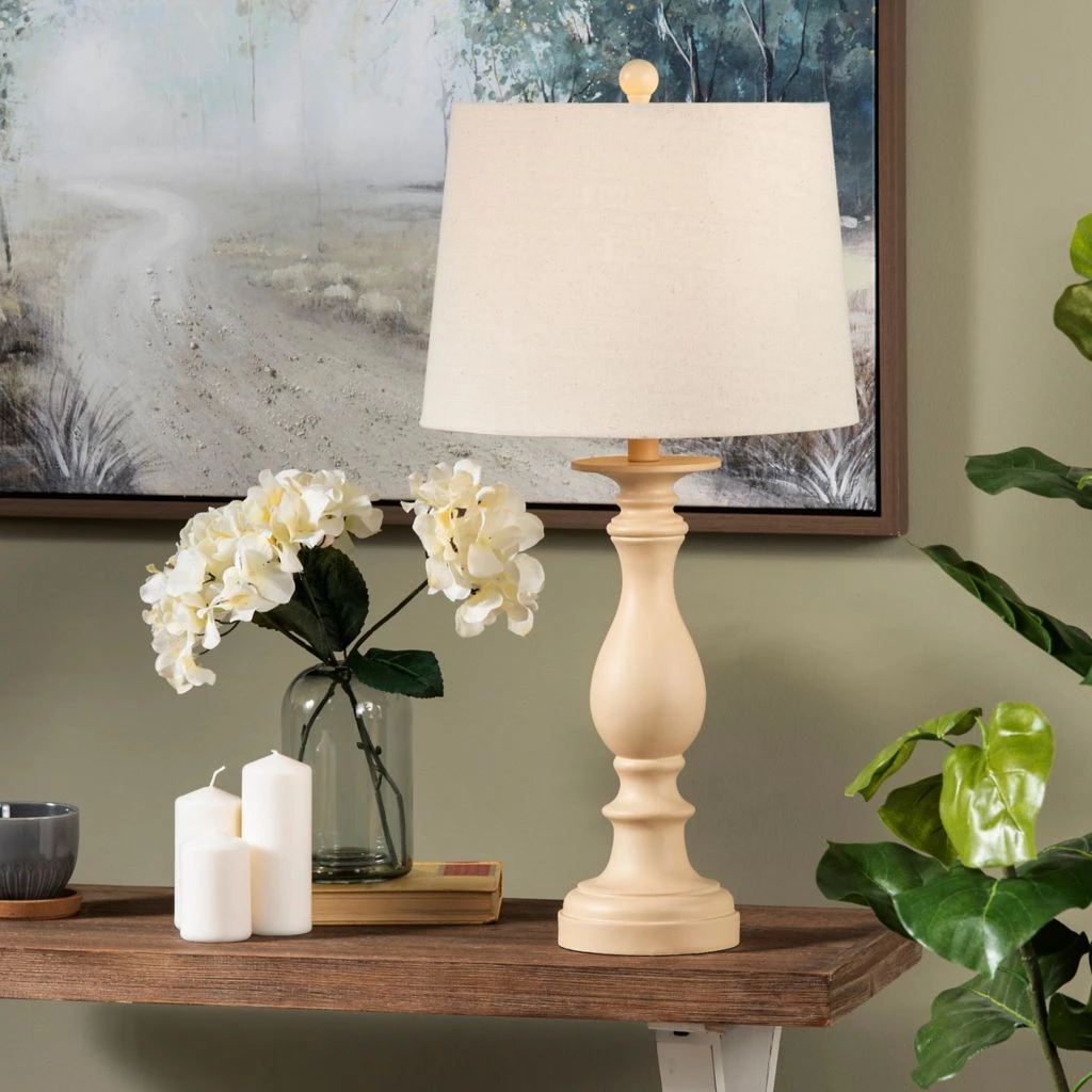Crestview Collection Cream Antique Resin Table Lamp 7 Crestview Collection Cream Antique Resin Table Lamp - Image 5