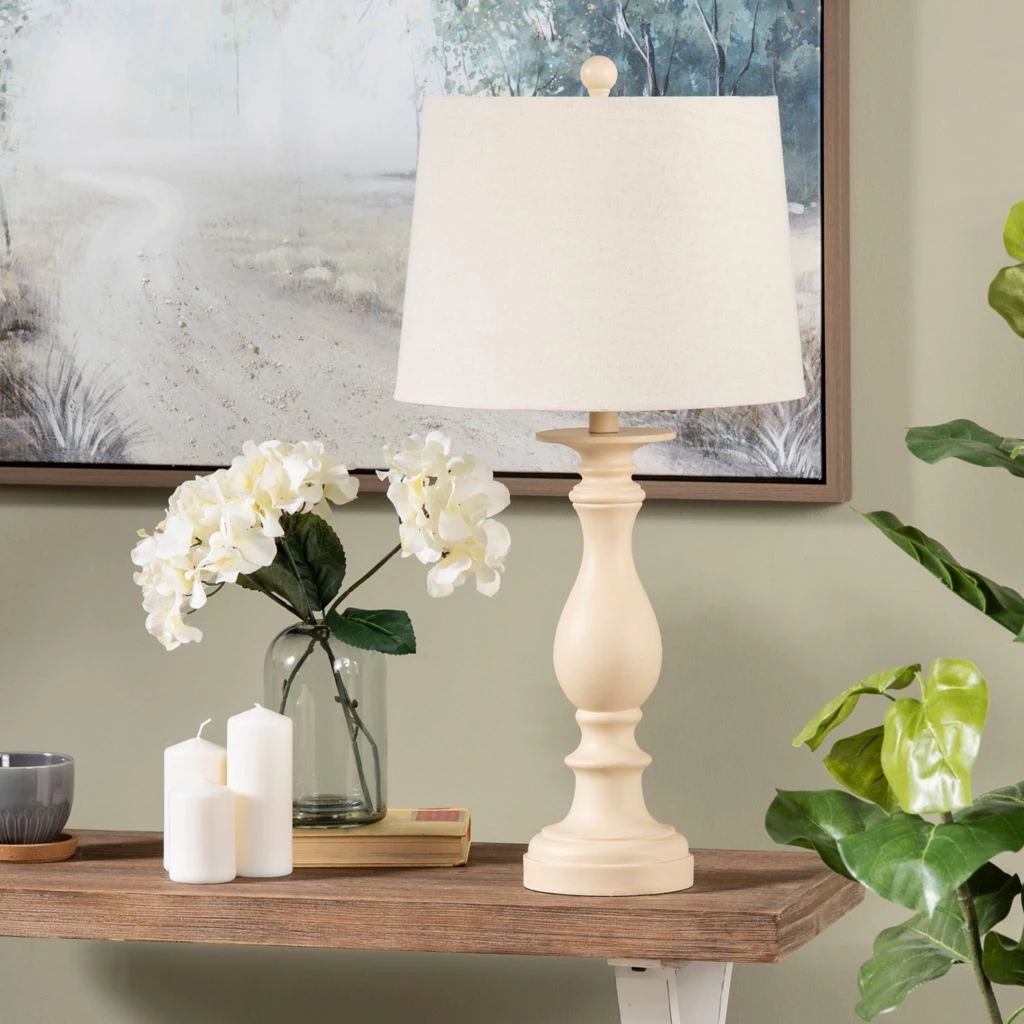 Crestview Collection Cream Antique Resin Table Lamp 8 Crestview Collection Cream Antique Resin Table Lamp - Image 6