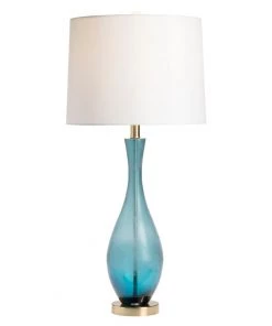 Crestview Collection Blue Ombre Glass Table Lamp