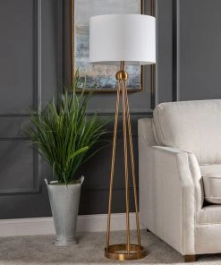 Crestview Collection Tripod Gold Metal Floor Lamp -Crestview Collection sale 1712830 A2
