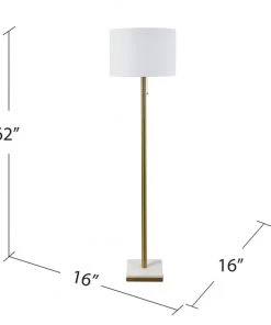 Crestview Collection Classic Metal Floor Lamp with Marble Base -Crestview Collection sale 1712855 A1