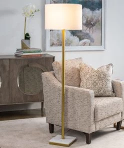 Crestview Collection Classic Metal Floor Lamp with Marble Base -Crestview Collection sale 1712855 A2