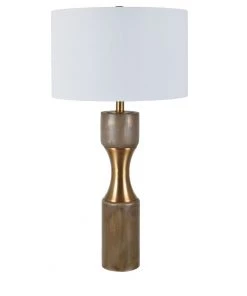 Crestview Collection Tate Gold Brass Table Lamp, CVAZER072