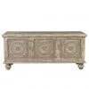 Crestview Collection Bengal Manor Acacia Wood Distressed Storage Bench, CVFNR734
