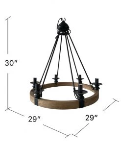 Crestview Collection Preston Wood and Metal Chandelier -Crestview Collection sale 1712895 A1
